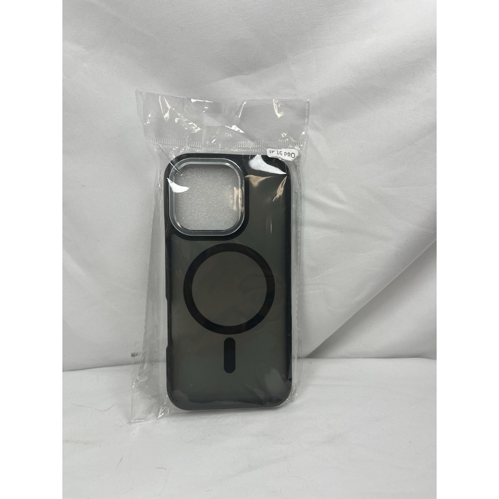For iPhone 16 Pro Magnetic Case Clear Black MagSafe Compatible‎ New